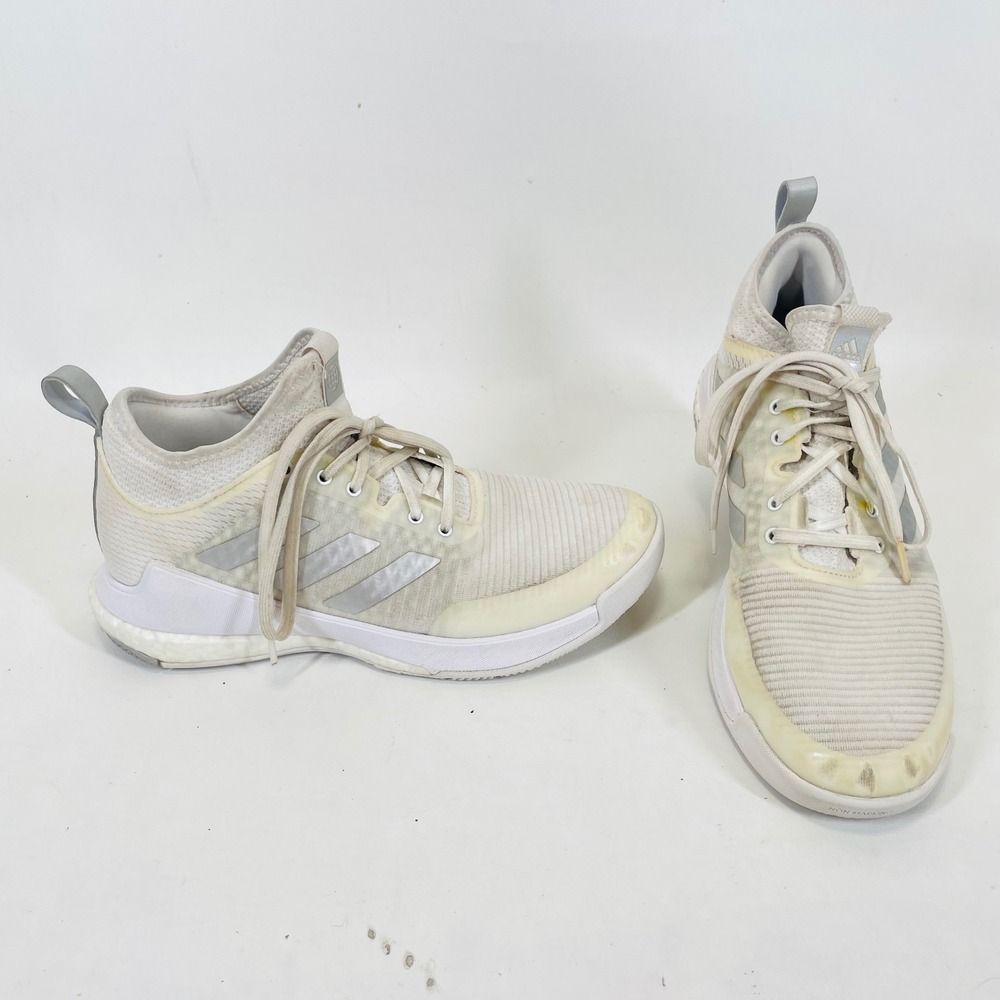 Adidas Crazyflight White Silver Boost Volleyball Shoes Womens 8 GX3748